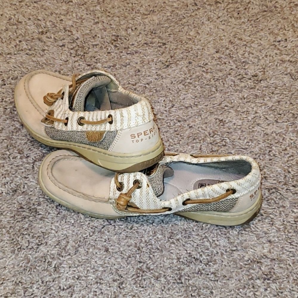 Sperry Topsiders with metallic gold
